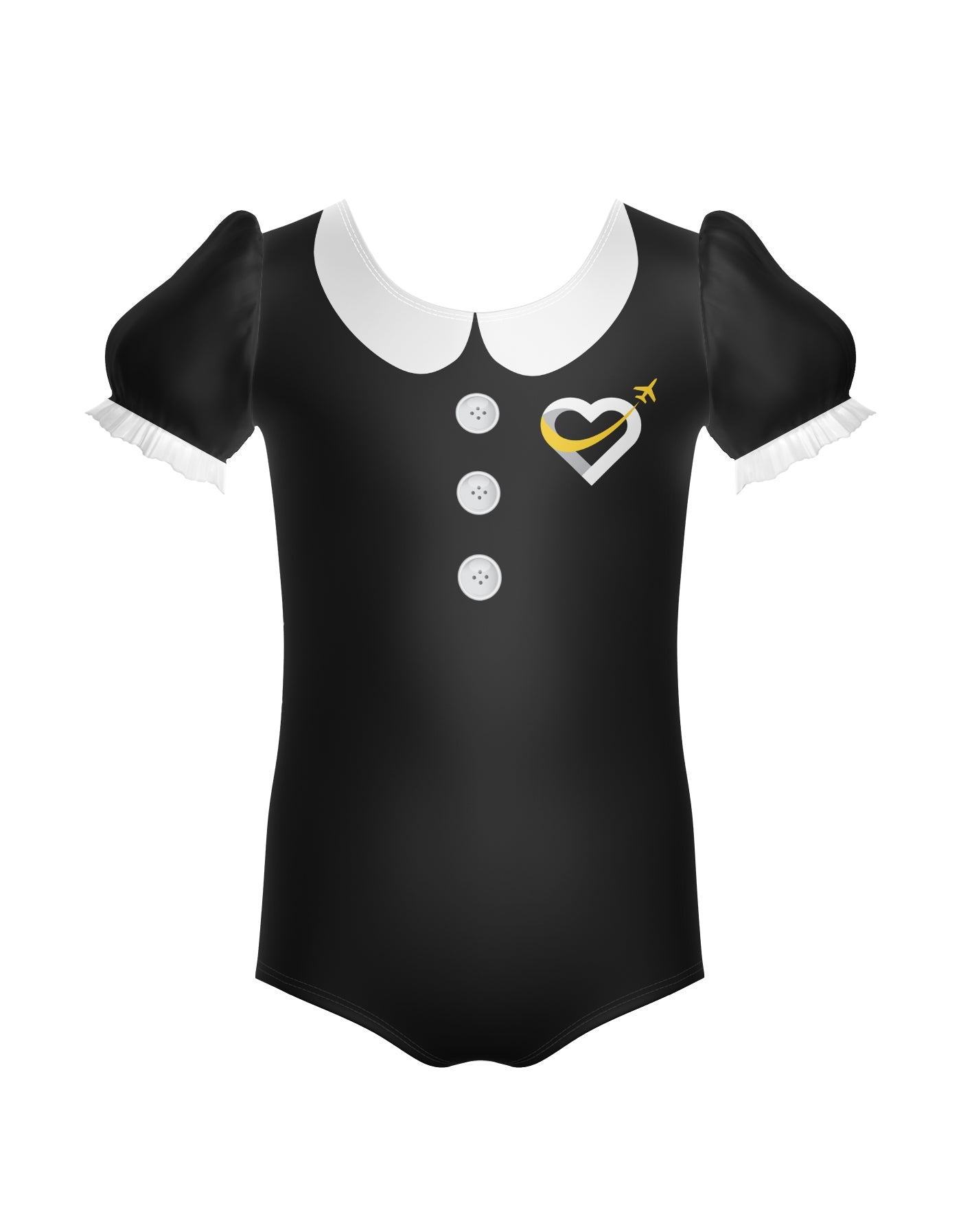 Flight Attendant Puff Sleeve Leotard