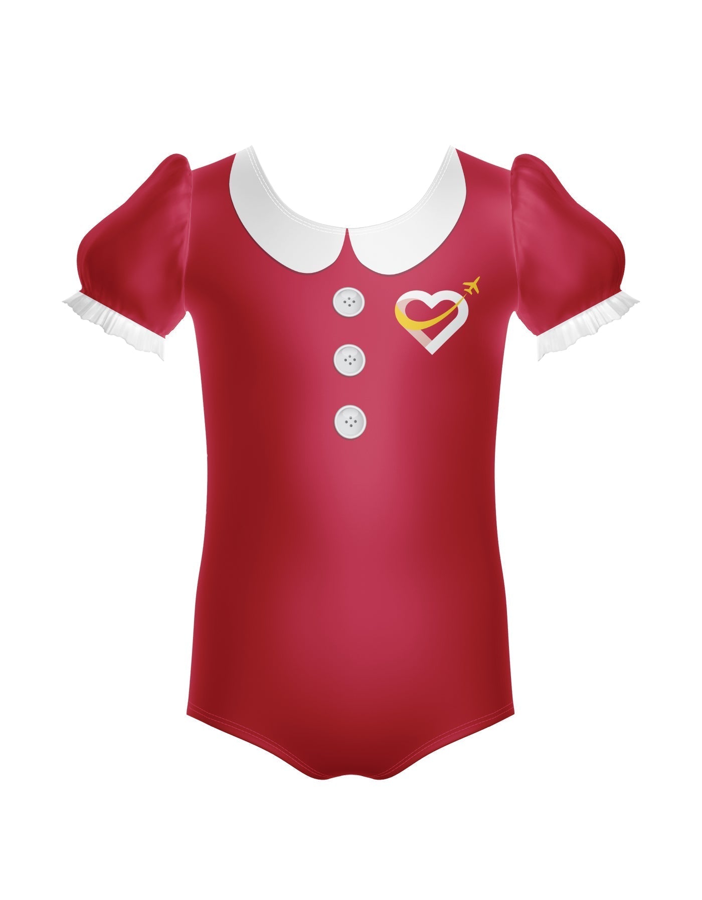 Flight Attendant Puff Sleeve Leotard