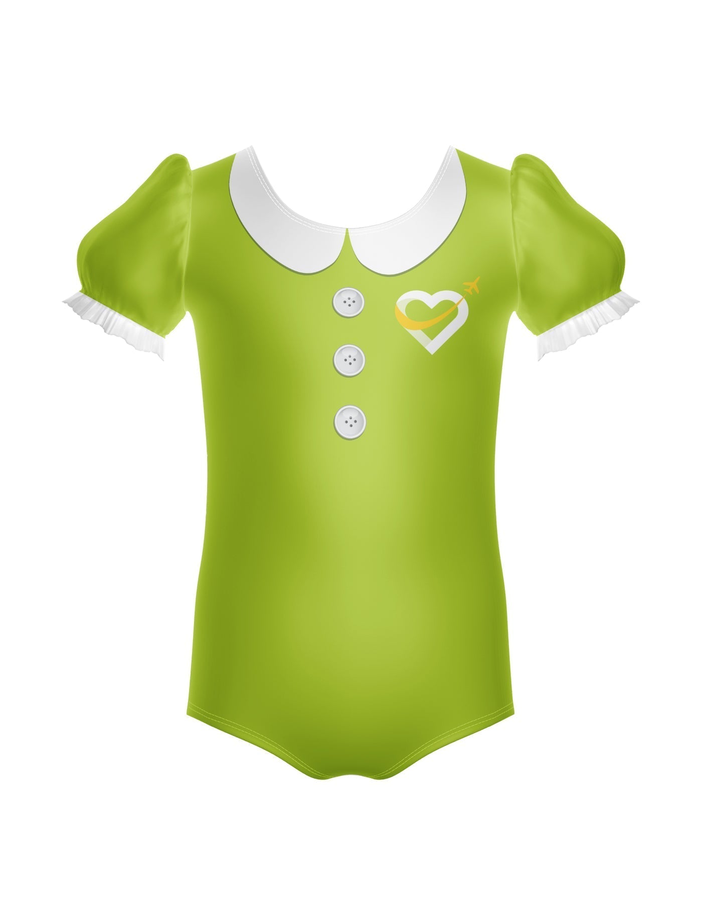 Flight Attendant Puff Sleeve Leotard