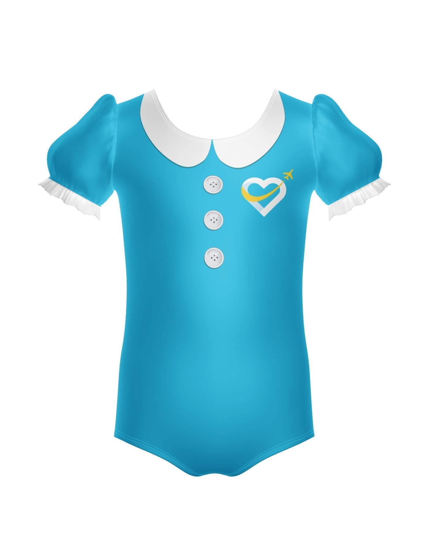 Flight Attendant Puff Sleeve Leotard
