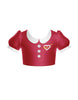 Flight Attendant Puff Sleeve Crop Top