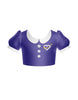 Flight Attendant Puff Sleeve Crop Top