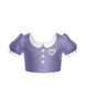 Flight Attendant Puff Sleeve Crop Top