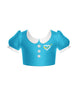 Flight Attendant Puff Sleeve Crop Top