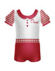 Us Chickens Puff Sleeve Biketard