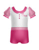 Us Chickens Puff Sleeve Biketard