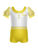 Us Chickens Puff Sleeve Biketard