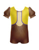 Lil Monkey Puff Sleeve Biketard