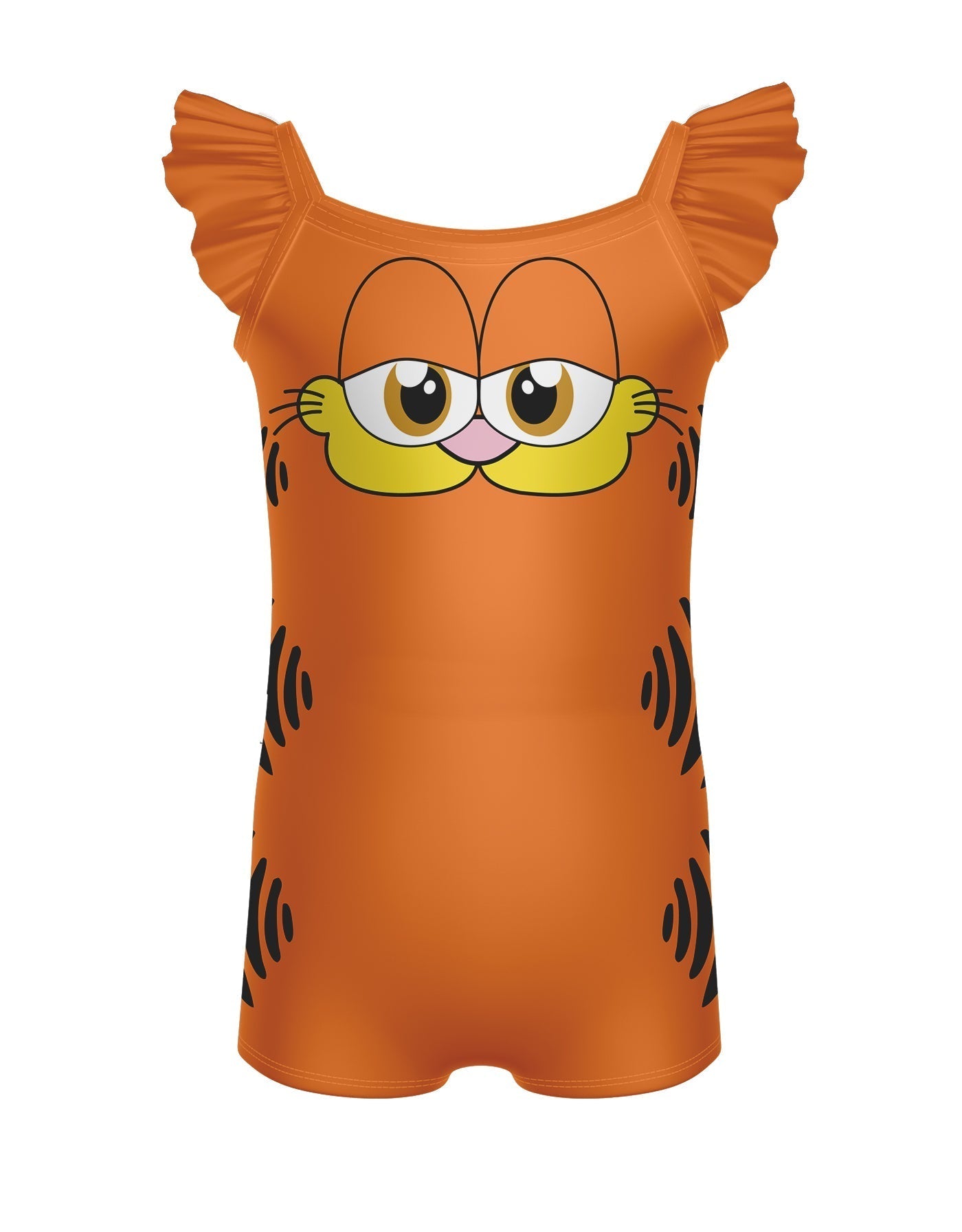 Lazy Cat Camisole Flutter Sleeve Biketard