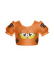 Lazy Cat Puff Sleeve Crop Top