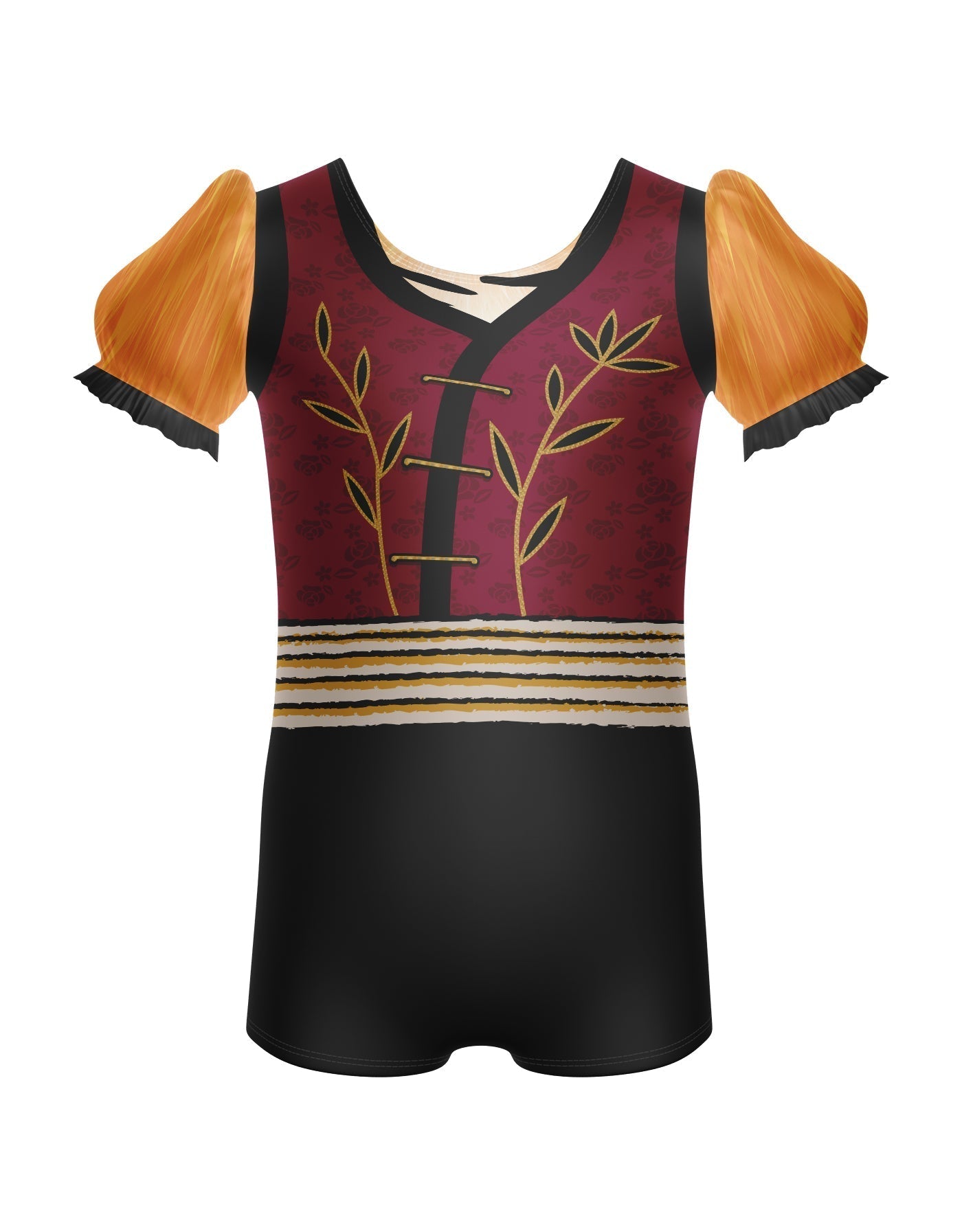 Karate Animals - Tiger - Kung Fu Panda Puff Sleeve Biketard