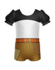 Karate Animals - Panda - Kung Fu Panda Puff Sleeve Biketard