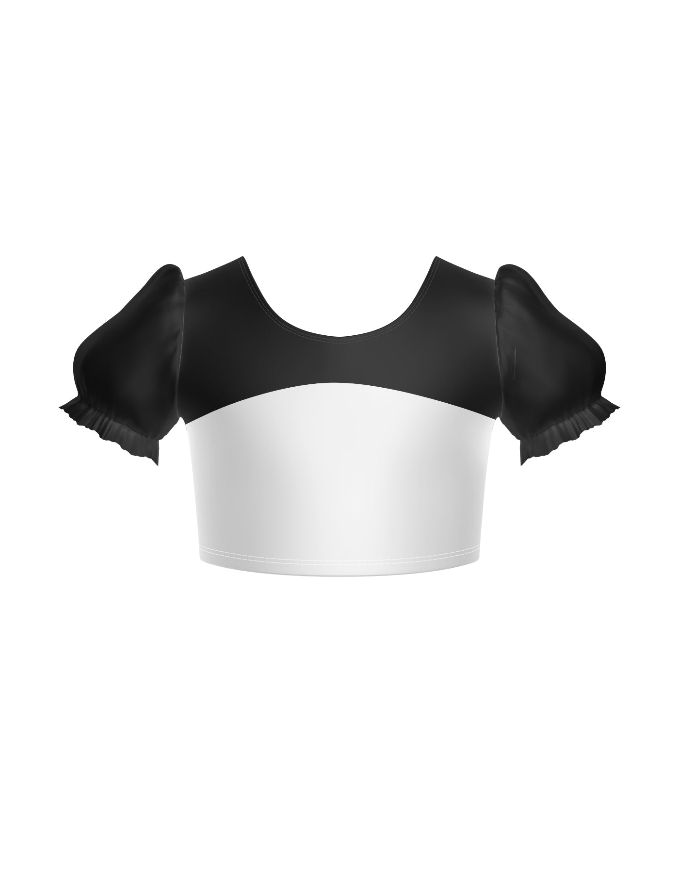 Karate Animals - Panda - Kung Fu Panda Puff Sleeve Crop Top