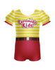 Caramel Koala Puff Sleeve Biketard