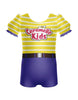 Caramel Koala Puff Sleeve Biketard