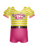 Caramel Koala Puff Sleeve Biketard