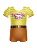 Caramel Koala Puff Sleeve Biketard
