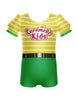 Caramel Koala Puff Sleeve Biketard