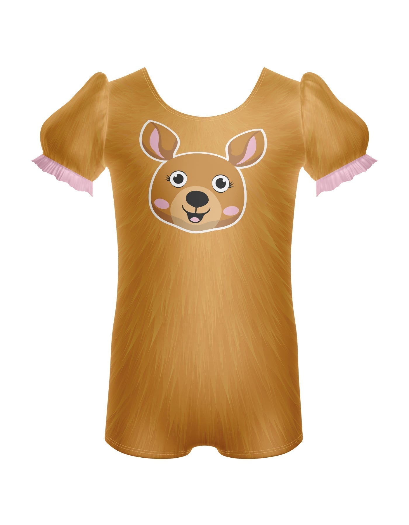Kangaroo Puff Sleeve Biketard
