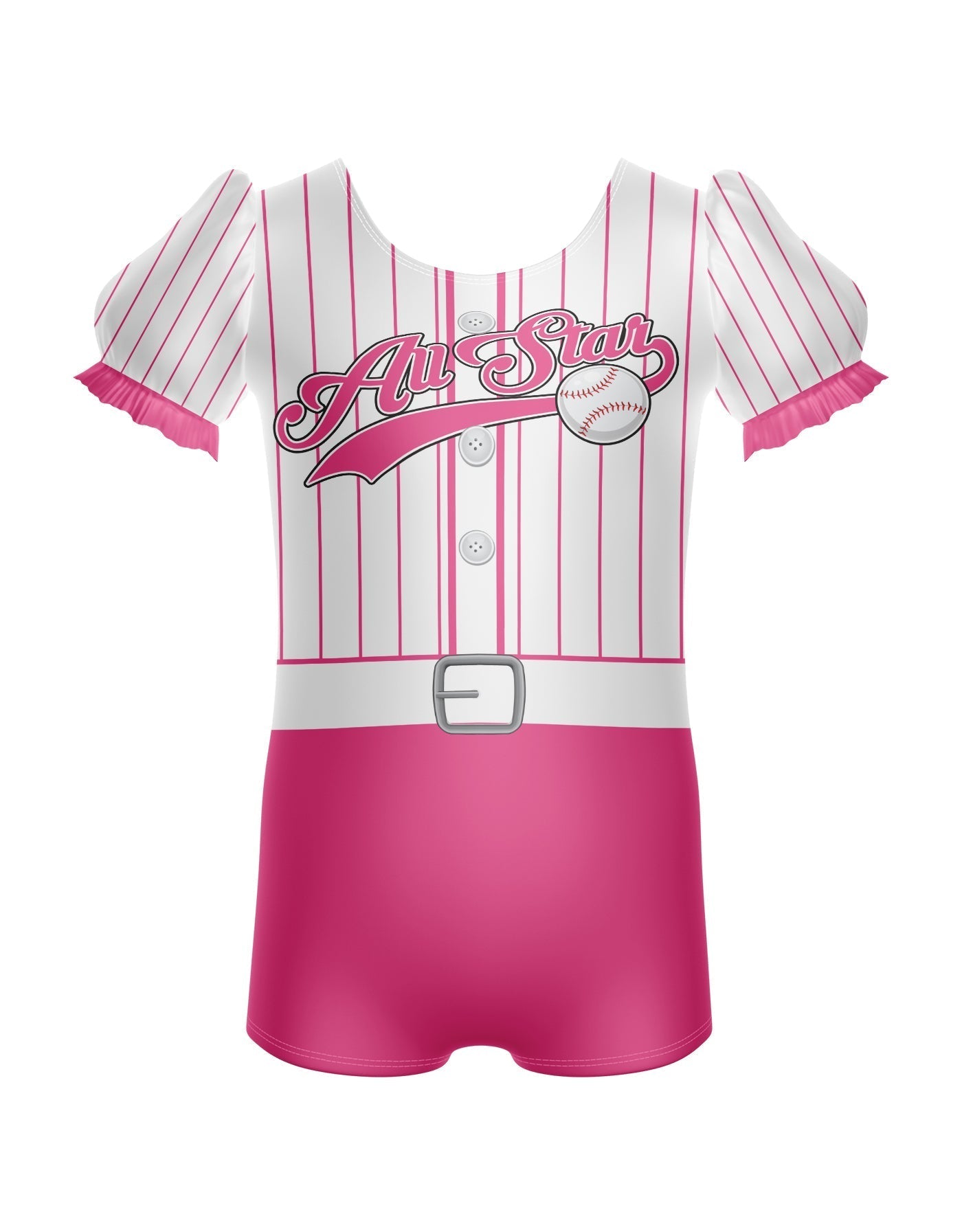 All Stars Baseball Puff Sleeve Biketard