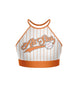All Stars Baseball Halter Binding Crop Top