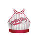 All Stars Baseball Halter Binding Crop Top