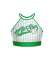 All Stars Baseball Halter Binding Crop Top