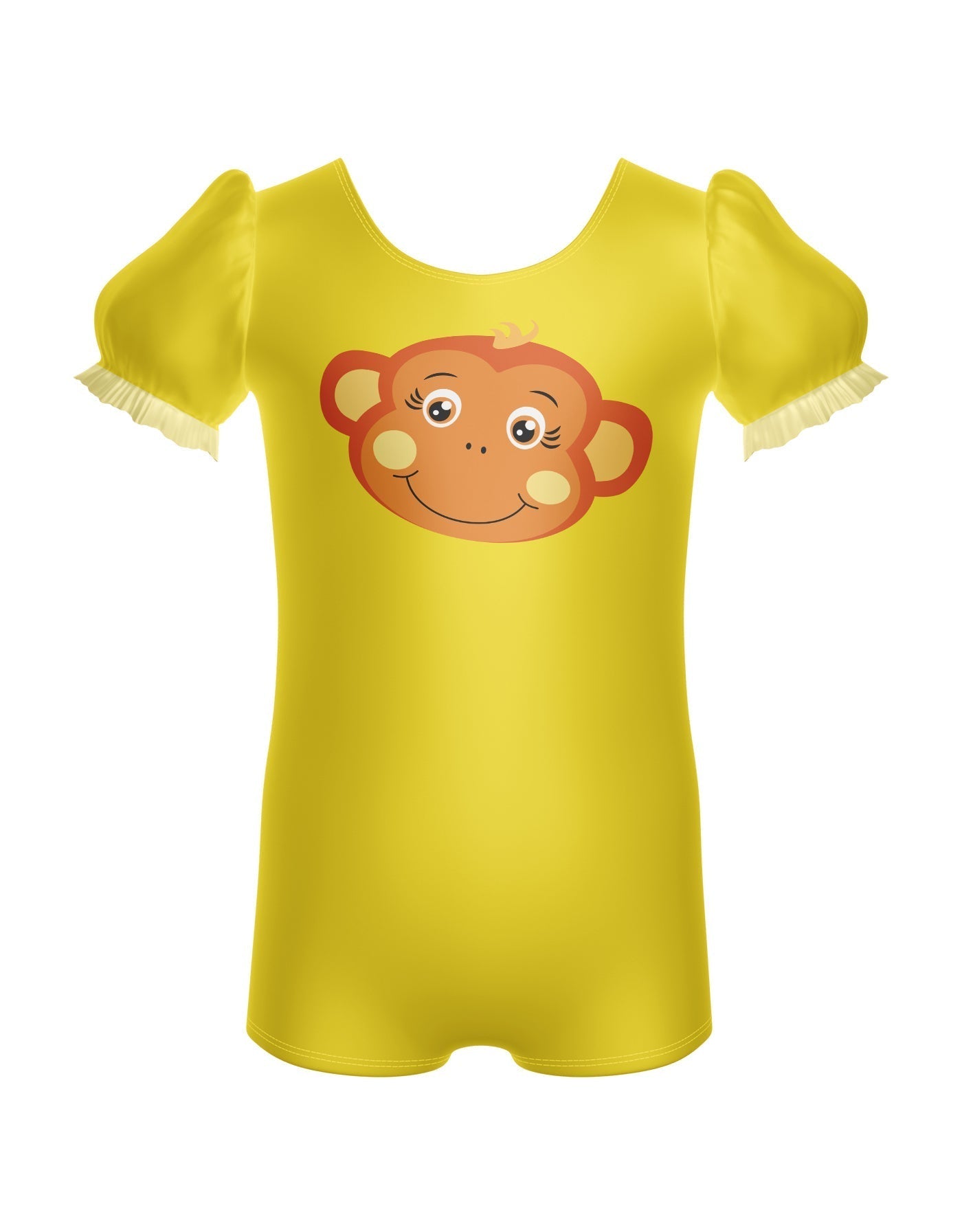 Funky Monkey Puff Sleeve Biketard