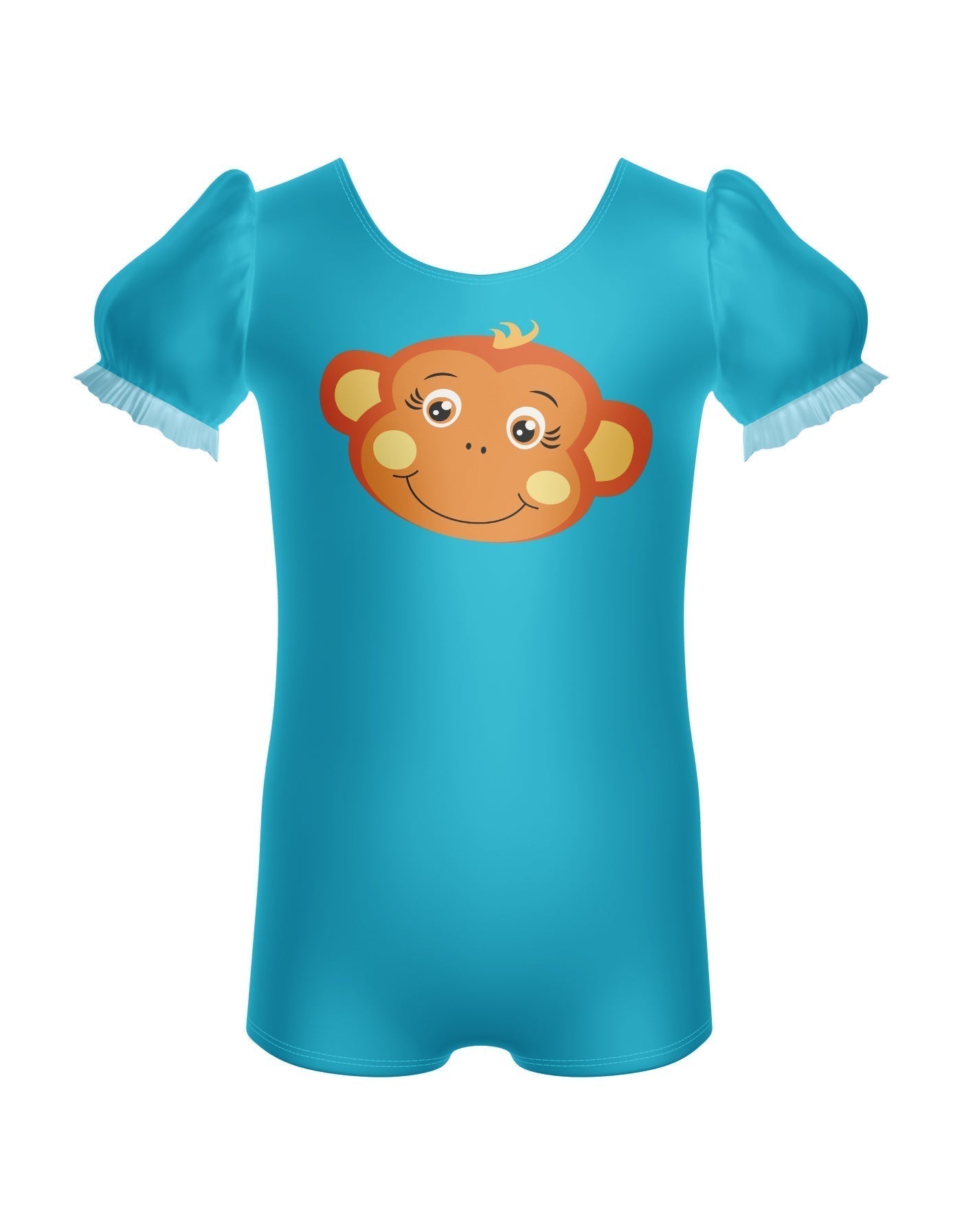Funky Monkey Puff Sleeve Biketard