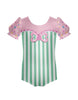 Candy Stripes Puff Sleeve Leotard