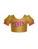 Trix Chocolate Puff Sleeve Crop Top