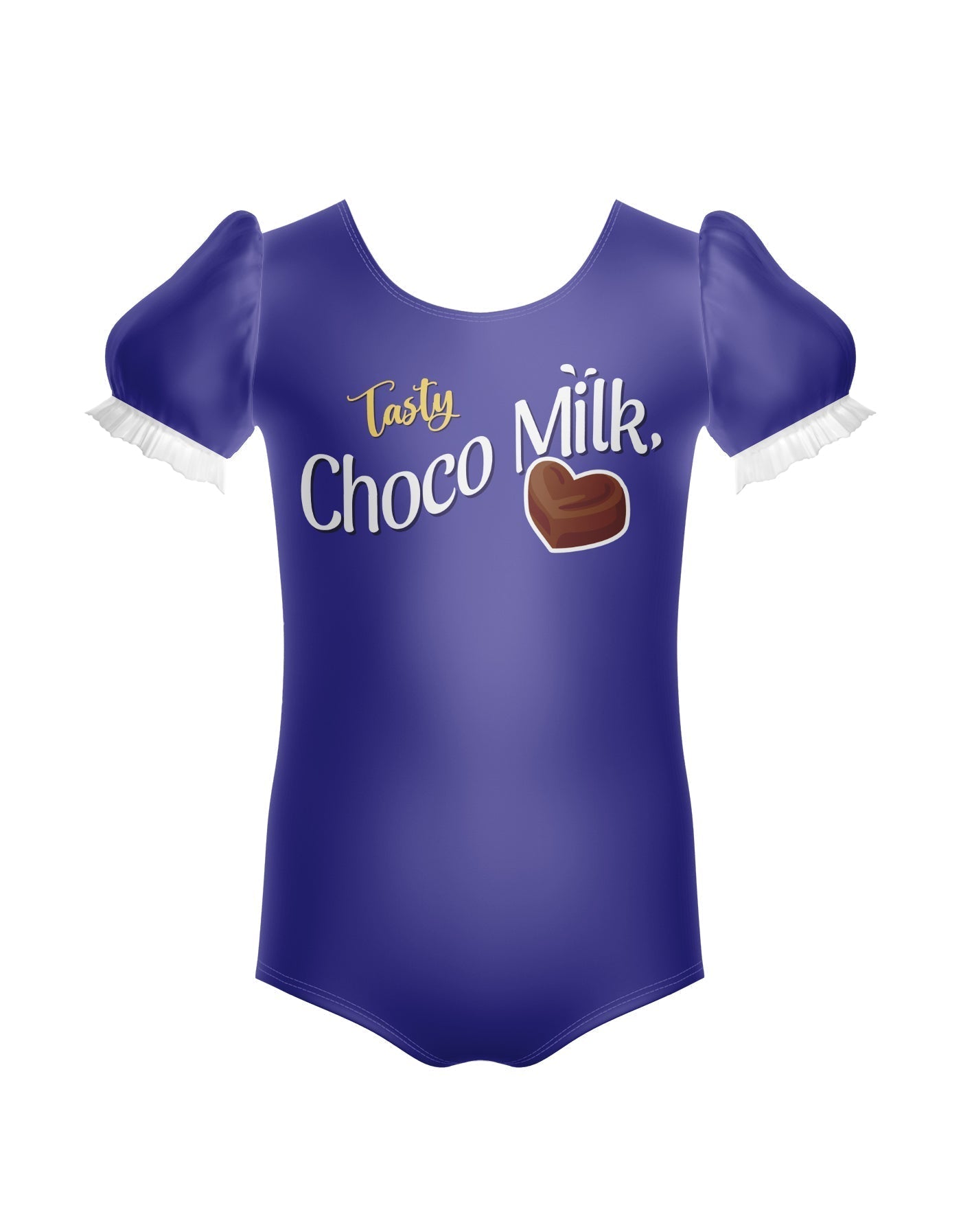 Choco Milk Puff Sleeve Leotard