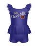Choco Milk Camisole Flutter Sleeve Biketard w Peplum