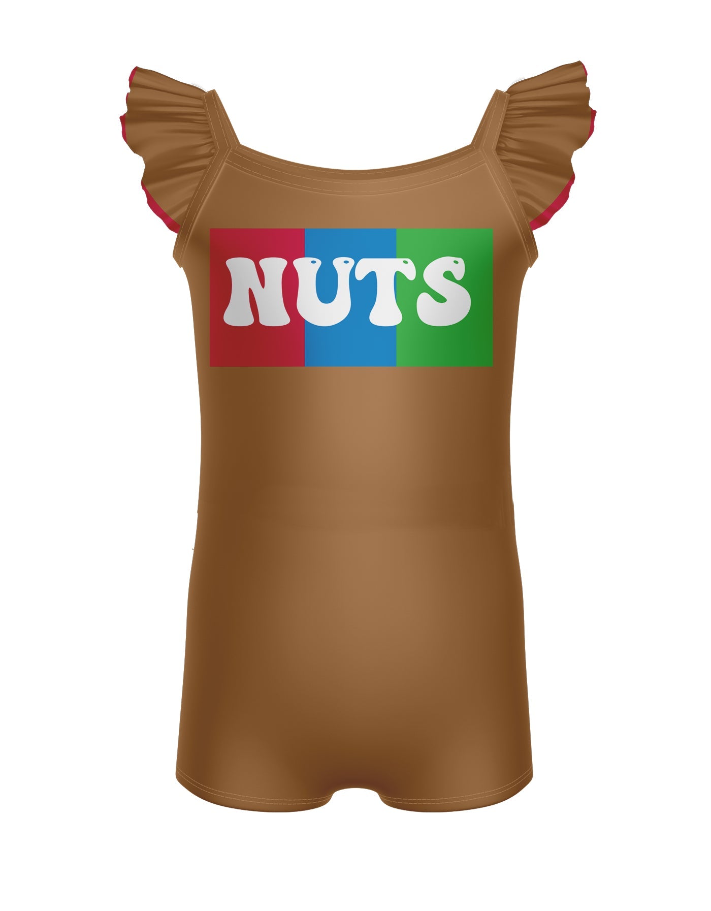 Peanut Butter Camisole Flutter Sleeve Biketard
