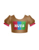 Peanut Butter Puff Sleeve Crop Top