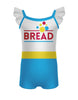 Wonda Bread Camisole Flutter Sleeve Biketard