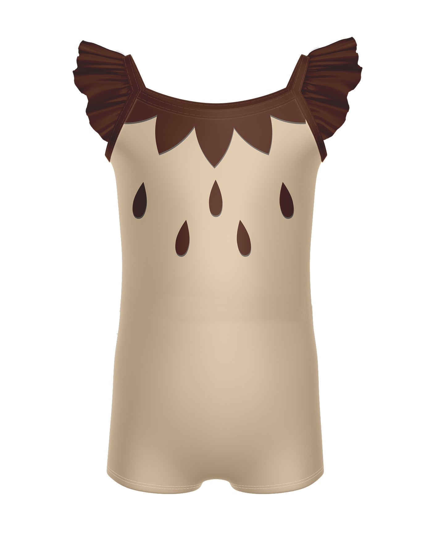 Little Owl Camisole Flutter Sleeve Biketard
