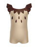 Little Owl Camisole Flutter Sleeve Biketard