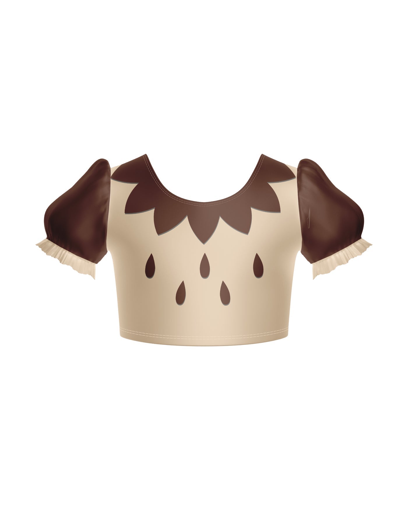 Little Owl Puff Sleeve Crop Top
