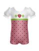 Strawberry Gal Puff Sleeve Biketard