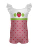 Strawberry Gal Camisole Flutter Sleeve Biketard