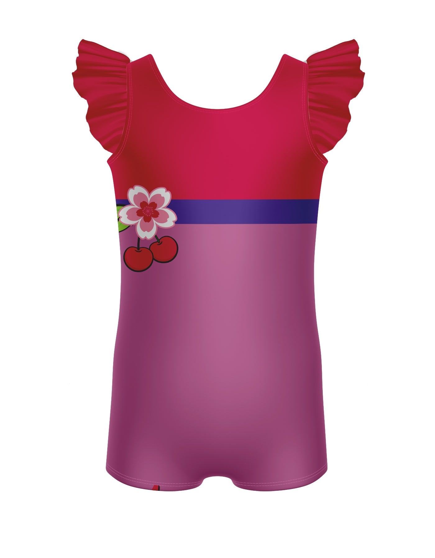 Cherry Gal Tank Gather Sleeve Biketard