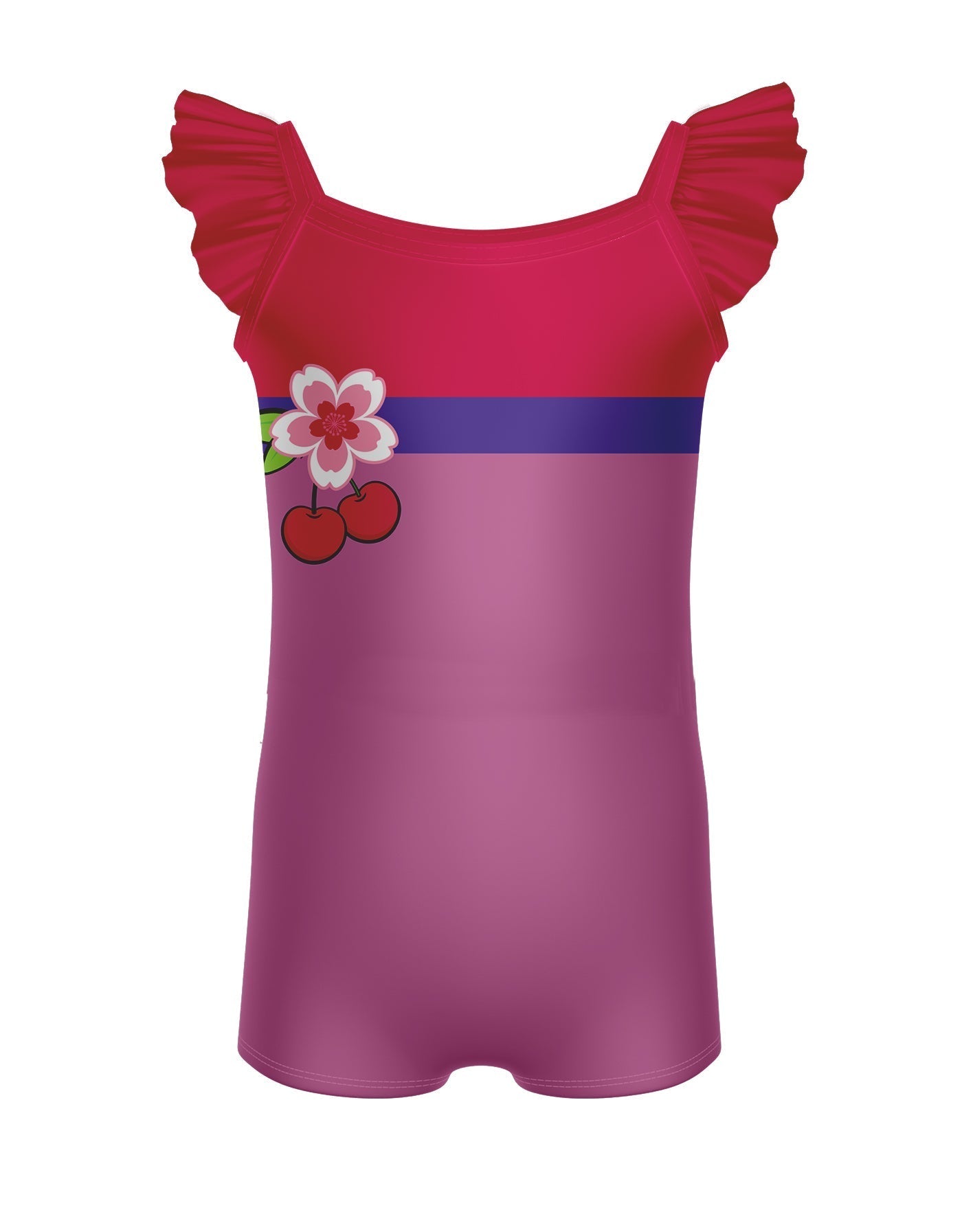 Cherry Gal Camisole Flutter Sleeve Biketard