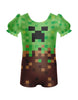Pixels Puff Sleeve Biketard
