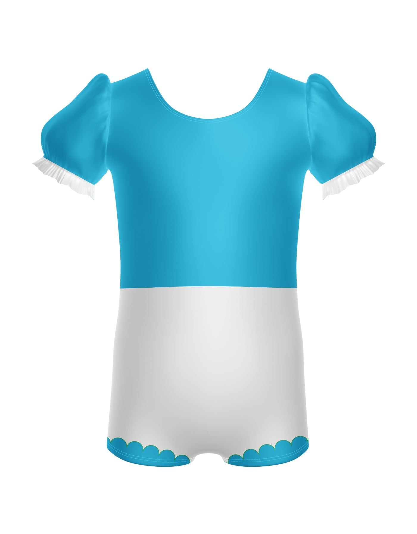 Smurfettes Puff Sleeve Biketard