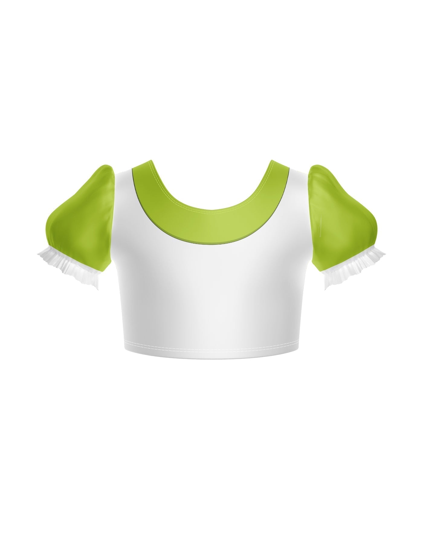 Smurfettes Puff Sleeve Crop Top