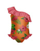 Tropicoco One Shoulder w Ruffle w Leg Flutter Leotard