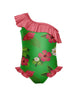 Tropicoco One Shoulder w Ruffle w Leg Flutter Leotard