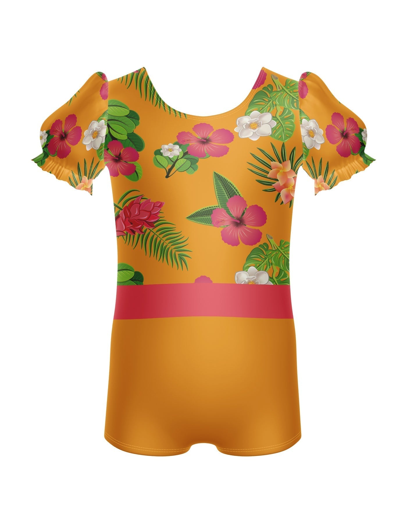 Tropicoco Puff Sleeve Biketard