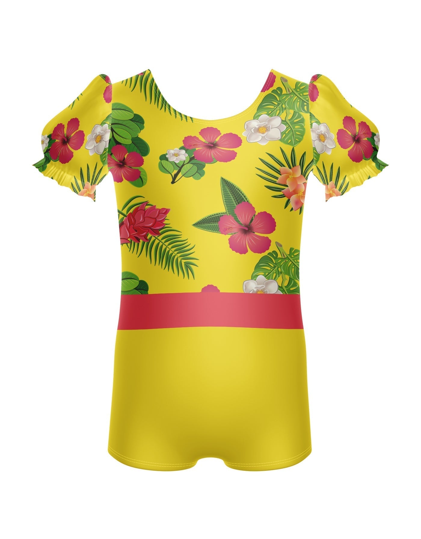 Tropicoco Puff Sleeve Biketard